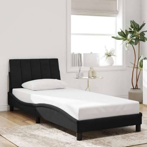 Okvir za krevet s uzglavljem crni 80x200 cm baršunasti - Crna 80 x 200 cm Cijena