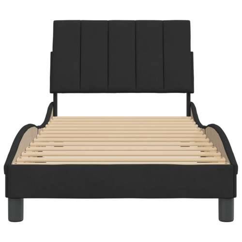 Okvir za krevet s uzglavljem crni 80x200 cm baršunasti - Crna 80 x 200 cm Cijena