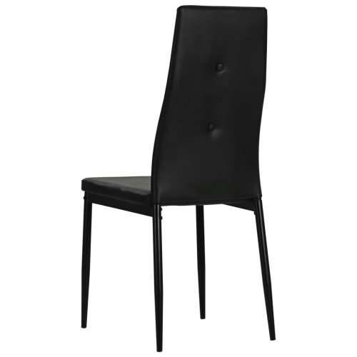 Blagovaonske stolice od umjetne kože 6 kom crne Cijena