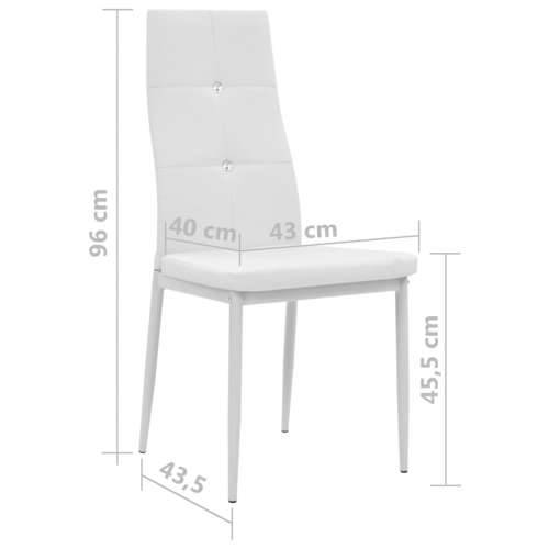 Blagovaonske stolice od umjetne kože 6 kom bijele Cijena