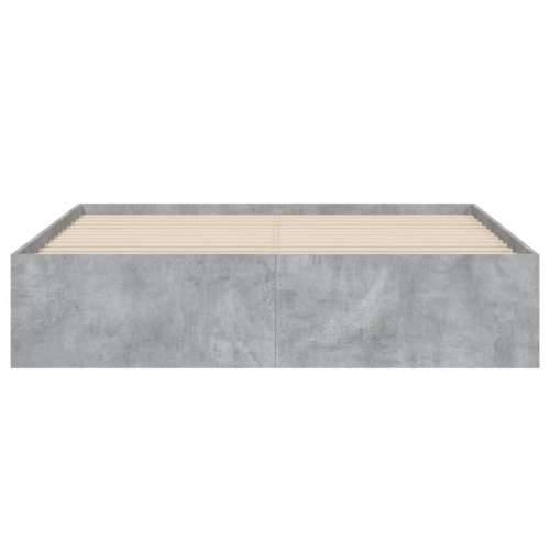 Okvir kreveta s ladicama siva boja betona 150 x 200 cm drveni - Beton siva 150 x 200 cm Cijena