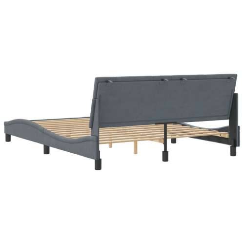 Okvir za krevet bez madraca tamnosivi 160x200 cm baršunasti - Tamno siva 160 x 200 cm Cijena