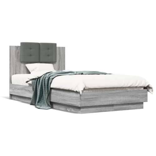 Okvir za krevet s uzglavljem boja sivog hrasta sonome 75x190 cm - Sivi hrast sonoma 75 x 190 cm Cijena