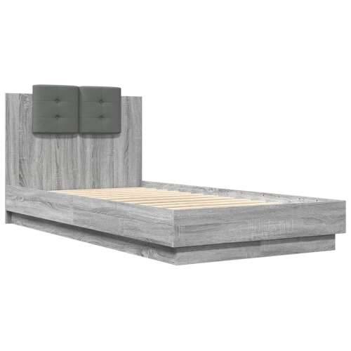 Okvir za krevet s uzglavljem boja sivog hrasta sonome 75x190 cm - Sivi hrast sonoma 75 x 190 cm Cijena