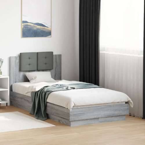 Okvir za krevet s uzglavljem boja sivog hrasta sonome 75x190 cm - Sivi hrast sonoma 75 x 190 cm Cijena