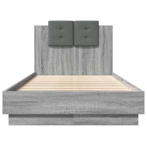 Okvir za krevet s uzglavljem boja sivog hrasta sonome 75x190 cm - Sivi hrast sonoma 75 x 190 cm Cijena