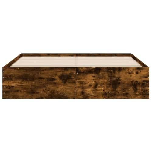 Okvir kreveta s ladicama boja hrasta 150x200 cm drveni - Dimljeni hrast 150 x 200 cm Cijena