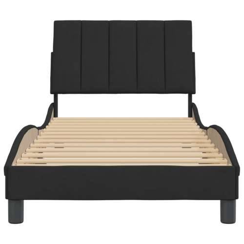 Okvir za krevet s uzglavljem crni 90x200 cm baršunasti - Crna 90 x 200 cm Cijena