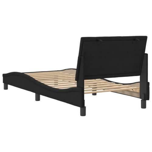 Okvir za krevet s uzglavljem crni 90x200 cm baršunasti - Crna 90 x 200 cm Cijena