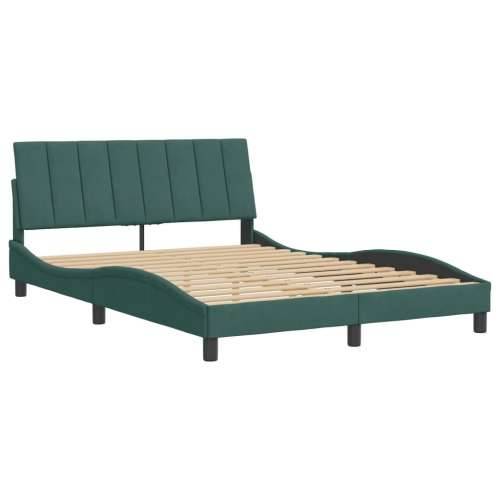 Okvir za krevet bez madraca tamnozeleni 140x190 cm baršunasti - Tamnozelena 140 x 190 cm Cijena