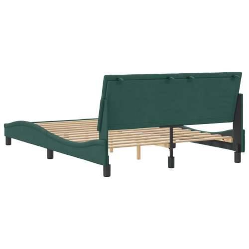 Okvir za krevet bez madraca tamnozeleni 140x190 cm baršunasti - Tamnozelena 140 x 190 cm Cijena