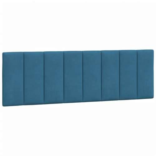 Okvir za krevet s uzglavljem plavi 160 x 200 cm baršunasti Plava 160 x 200 cm Cijena