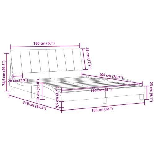 Okvir za krevet s uzglavljem plavi 160 x 200 cm baršunasti Plava 160 x 200 cm Cijena