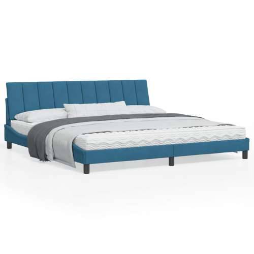 Okvir za krevet s uzglavljem plavi 200x200 cm baršunasti Ružičasta 200 x 200 cm Cijena
