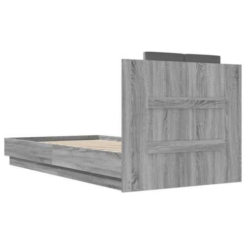 Okvir za krevet s uzglavljem siva boja hrasta 90x190 cm drveni - Sivi hrast sonoma 90 x 190 cm Cijena