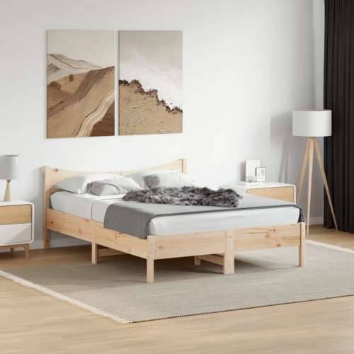 Okvir kreveta bez madraca 140 x 190 cm od masivne borovine - Prirodna 140 x 190 cm Cijena