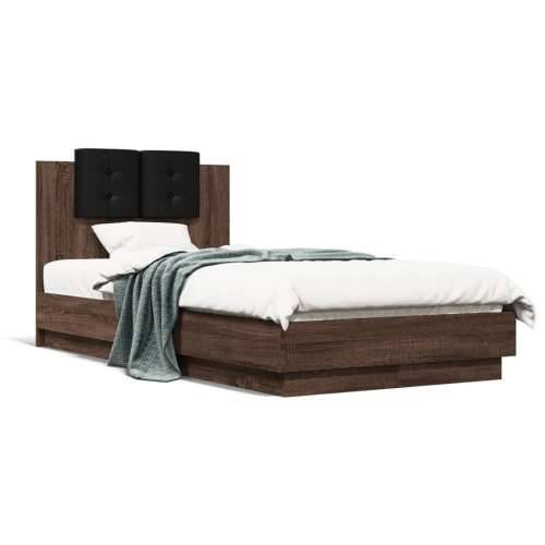 Okvir za krevet s uzglavljem boja smeđeg hrasta 75x190 cm Smeđi hrast 75 x 190 cm Cijena