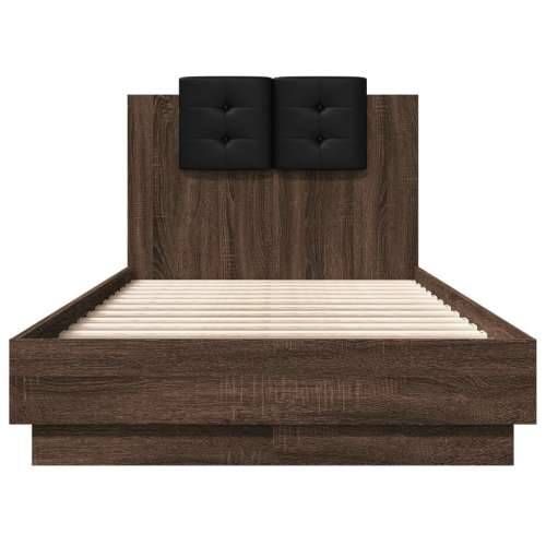 Okvir za krevet s uzglavljem boja smeđeg hrasta 75x190 cm Smeđi hrast 75 x 190 cm Cijena