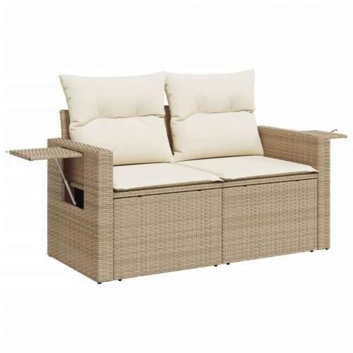 Vrtna garnitura - 6-dijelni set vrtnih sofa s jastucima bež od poliratana - Bež 1 2x middle + table + 1x corner Cijena