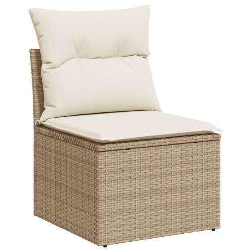 Vrtna garnitura - 6-dijelni set vrtnih sofa s jastucima bež od poliratana - Bež 1 2x middle + table + 1x corner Cijena