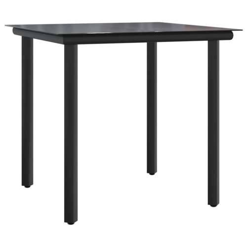 3-dijelni bistro set s jastucima smeđi od poliratana - Dužina stola 80 cm Okrugla noga 2 Cijena