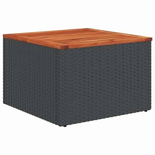 Vrtna garnitura - 6-dijelni set vrtnih sofa s jastucima crni od poliratana - Crna kutna + stol + 2x srednja 1 Cijena