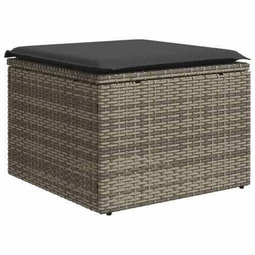 Vrtna garnitura - 7-dijelni set vrtnih sofa sivi od poliratana - Siva 1 Cijena