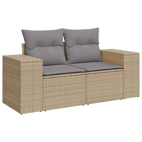 Vrtna garnitura - 9-dijelni set vrtnih sofa s jastucima bež od poliratana - bež i siva 1 Cijena