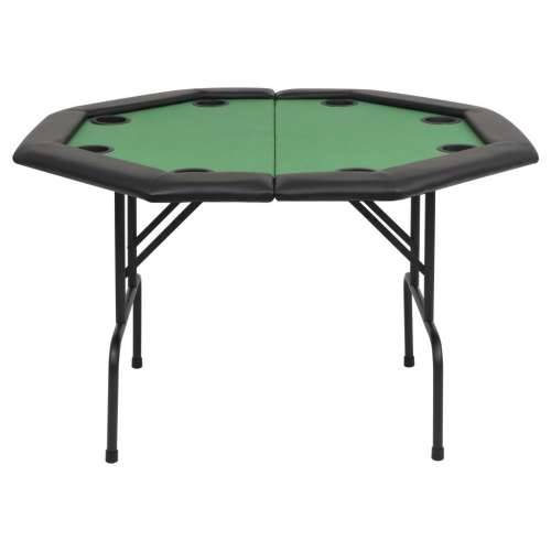 Sklopivi dvodijelni stol za poker za 8 igrača osmerokutni zeleni Cijena