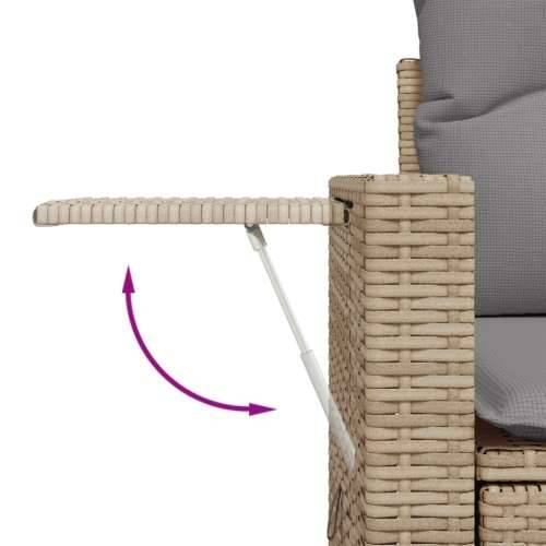 Vrtna garnitura - 11-dijelni set vrtnih sofa od poliratana s jastucima bež - bež i siva 1 2x corner + table + 6x middle Cijena