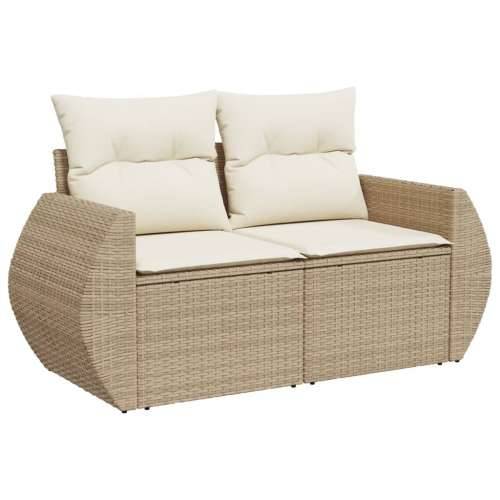 Vrtna garnitura - 6-dijelni set vrtnih sofa s jastucima bež od poliratana - Bež 2x middle + table + 1x corner 1 Cijena