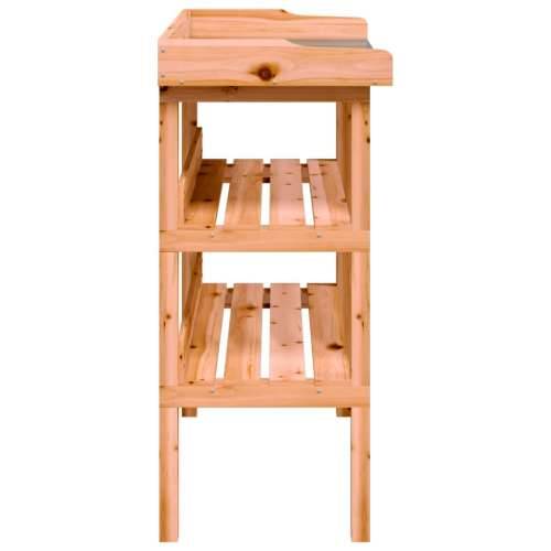 Stol za biljke s policama smeđi 78x38x82,5 cm masivna jelovina - Smeđa 1 Cijena