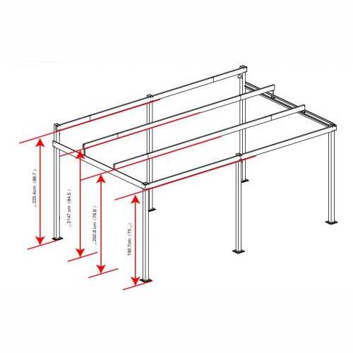 Sojag - Aluminijska Nadstrešnica Barthelemy -  483,5x362,5x240 cm - 17,53 m² - TOP KVALITETA Cijena