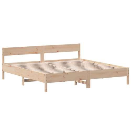 Okvir kreveta bez madraca 200 x 200 cm od masivne borovine - Prirodna 200 x 200 cm Cijena