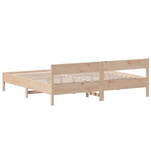 Okvir kreveta bez madraca 200 x 200 cm od masivne borovine - Prirodna 200 x 200 cm Cijena