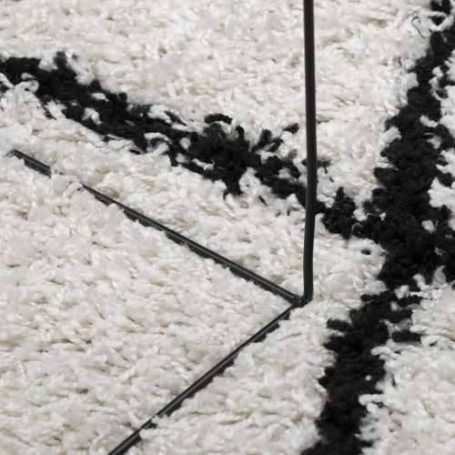 Čupavi tepih PAMPLONA s visokim vlaknima krem-crni 80 x 200 cm - krem i crna 80 x 200 cm Cijena