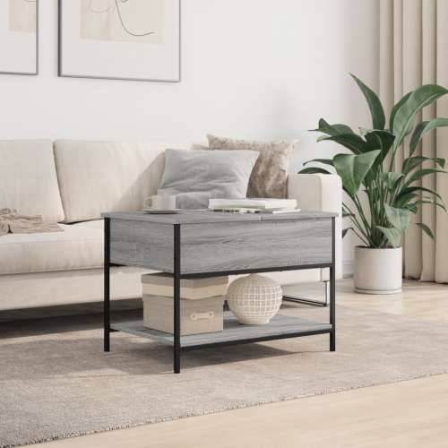 Stolić za kavu siva boja hrasta 70x50x50 cm od drva i metala - Sivi hrast sonoma 1 70 cm Cijena