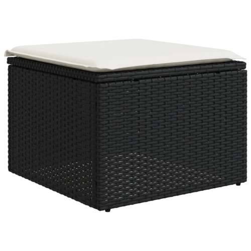 Vrtna garnitura - 10-dijelni set vrtnih sofa s jastucima crni od poliratana - Crna i krem 1 Cijena