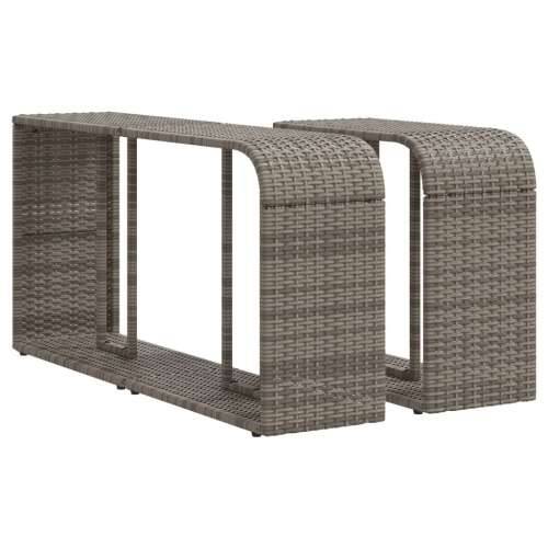 Vrtna garnitura - 11-dijelni set vrtnih sofa od poliratana s jastucima sivi - Siva boja drva 1 Cijena