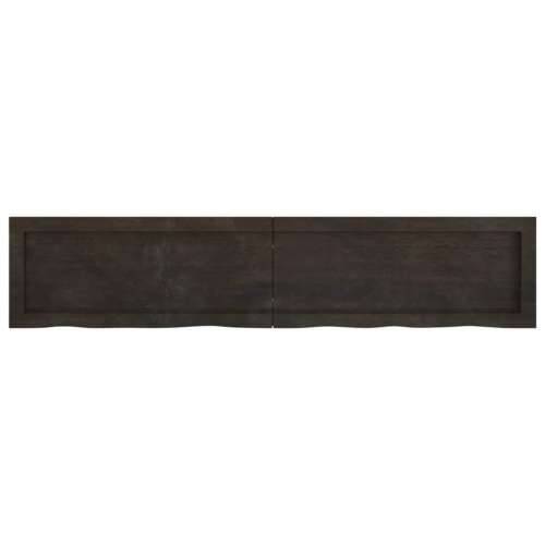 Kupaonska radna ploča tamnosmeđa 140x30x(2-6) cm tretirano drvo - Tamno smeđa 140 x 30 x 6 cm Cijena