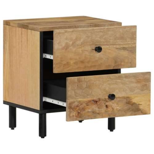Noćni ormarići 2 kom 40 x 33 x 46 cm od masivnog drva manga - Prirodna 2 masivno drvo manga Cijena