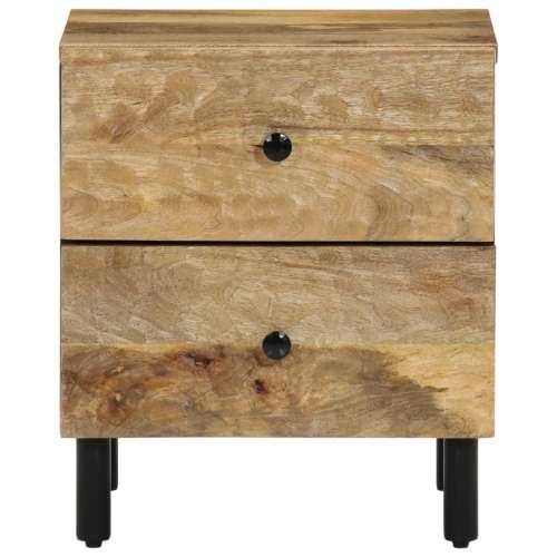 Noćni ormarići 2 kom 40 x 33 x 46 cm od masivnog drva manga - Prirodna 2 masivno drvo manga Cijena