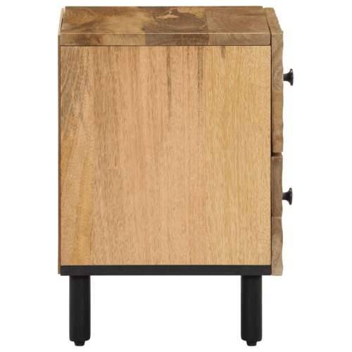 Noćni ormarići 2 kom 40 x 33 x 46 cm od masivnog drva manga - Prirodna 2 masivno drvo manga Cijena