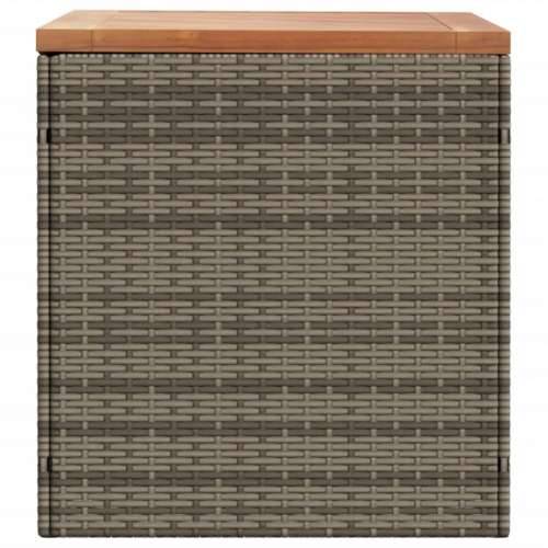 Vrtna kutija za pohranu siva 110x50x54 cm od poliratana i drva - Siva 110 x 50 x 54 cm Cijena