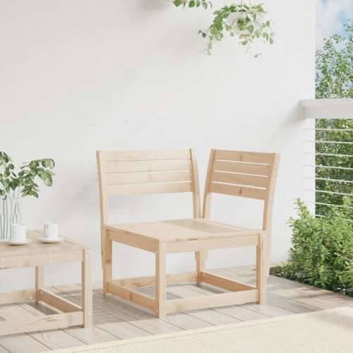 Kutna vrtna sofa 73 x 73 x 78 cm od masivne borovine - Prirodna boja bora bez jastuka 1 Cijena