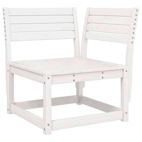 Kutna vrtna sofa s jastucima bijela 73 x 73 x 78 cm od borovine - Bijela s jastučićima 1 Cijena