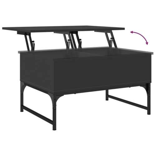 Stolić za kavu crni 70 x 50 x 40 cm konstruirano drvo i metal - Crna 1 70 cm Cijena