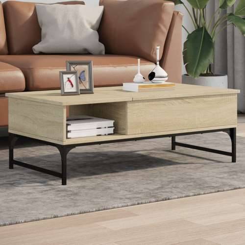Stolić za kavu boja hrasta sonome 100x50x35 cm od drva i metala - sonoma hrast 1 Cijena