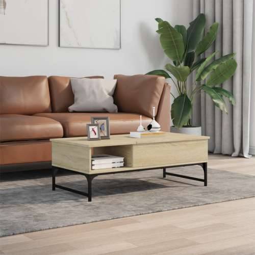 Stolić za kavu boja hrasta sonome 100x50x35 cm od drva i metala - sonoma hrast 1 Cijena