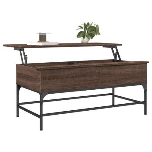 Stolić za kavu smeđa boja hrasta 100x50x45 cm od drva i metala - Smeđi hrast 100 x 50 x 45 cm 1 Cijena
